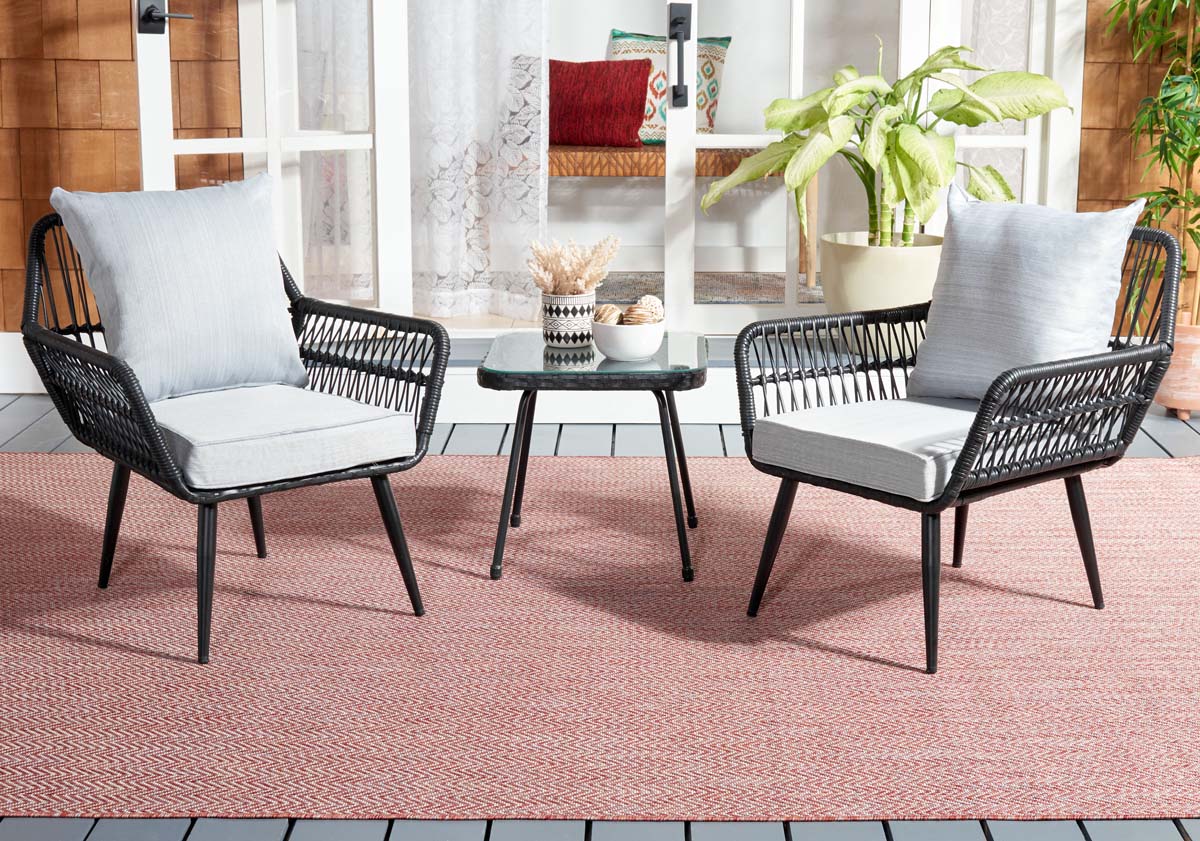 Safavieh Londyn 3Pc Lounge Set , PAT9031 - Black / Grey