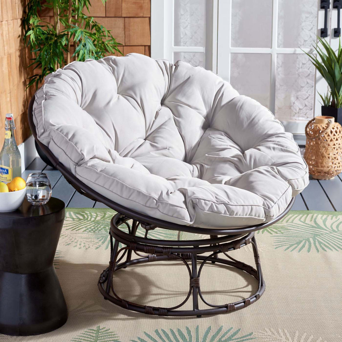 Safavieh Kiraya Papasan Chair , PAT9041 - Brown / Grey