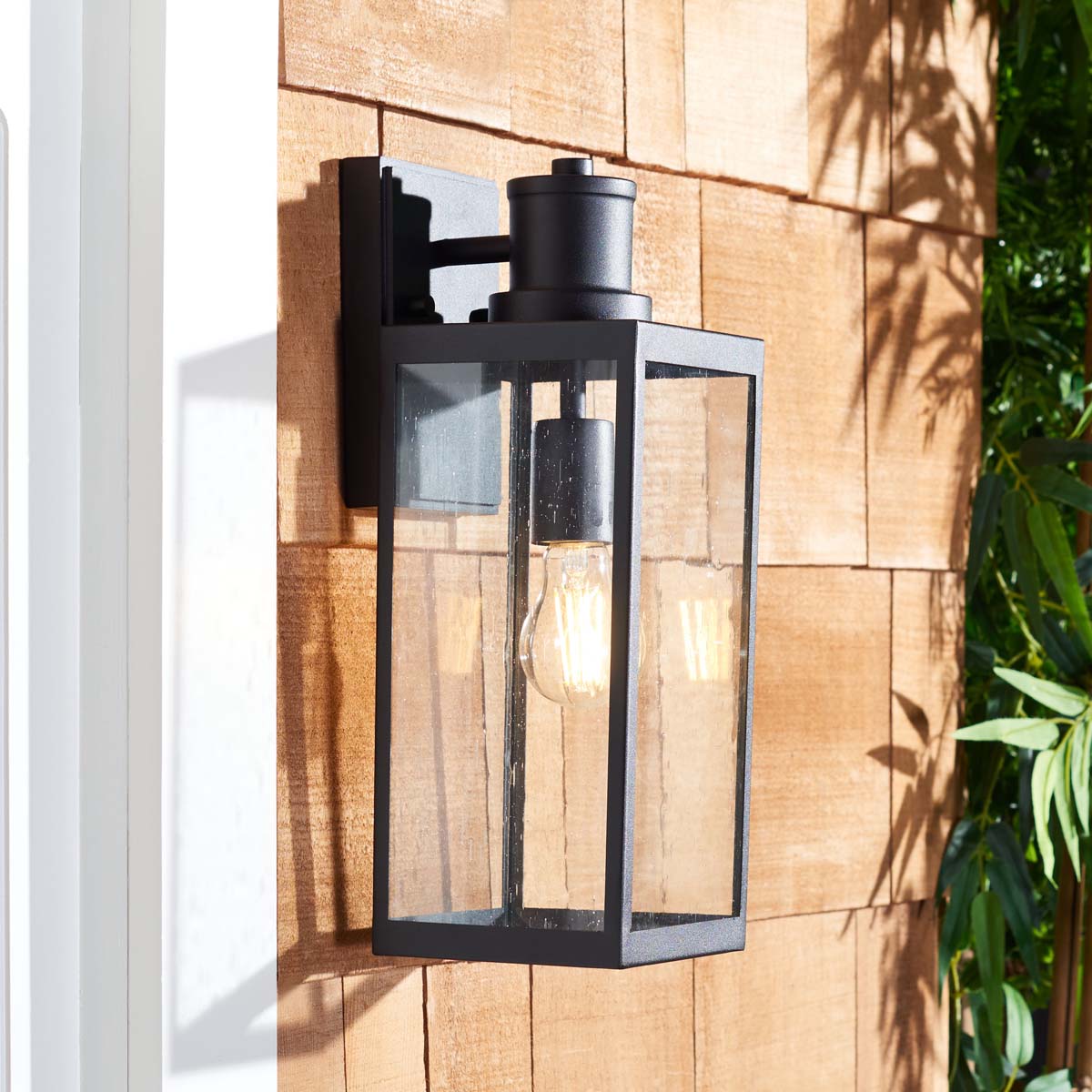 Safavieh Agni Outdoor Wall Sconce , PLT7014 - Black (Set of 2)