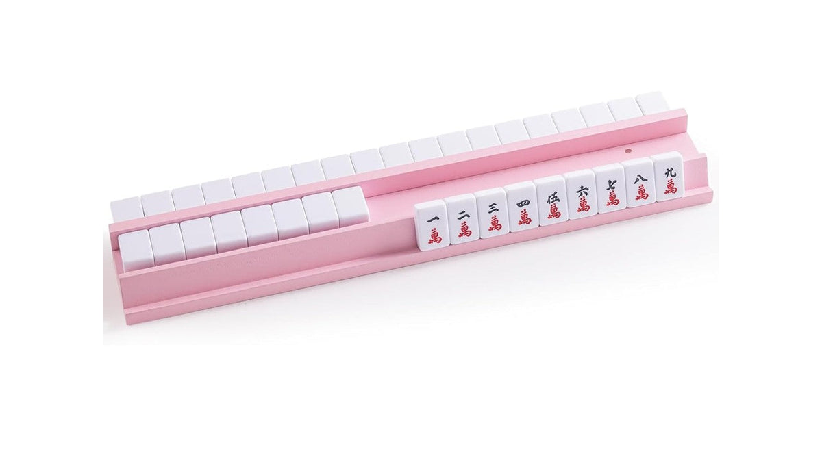 20" Wooden American Mahjong Racks with Magnetic Straight Pushers – Set of 4