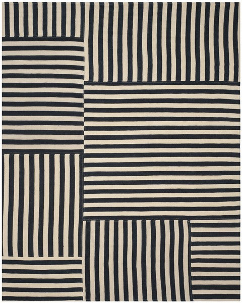 Canyon Stripe Patch 2867 Rug | Ralph Lauren - RLR2867 - Cinder