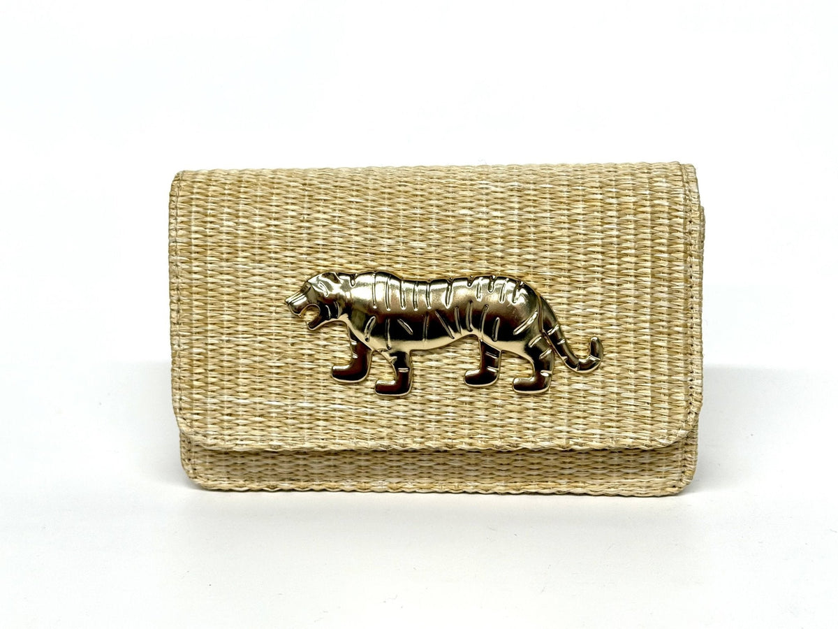 Ruby Straw Clutch