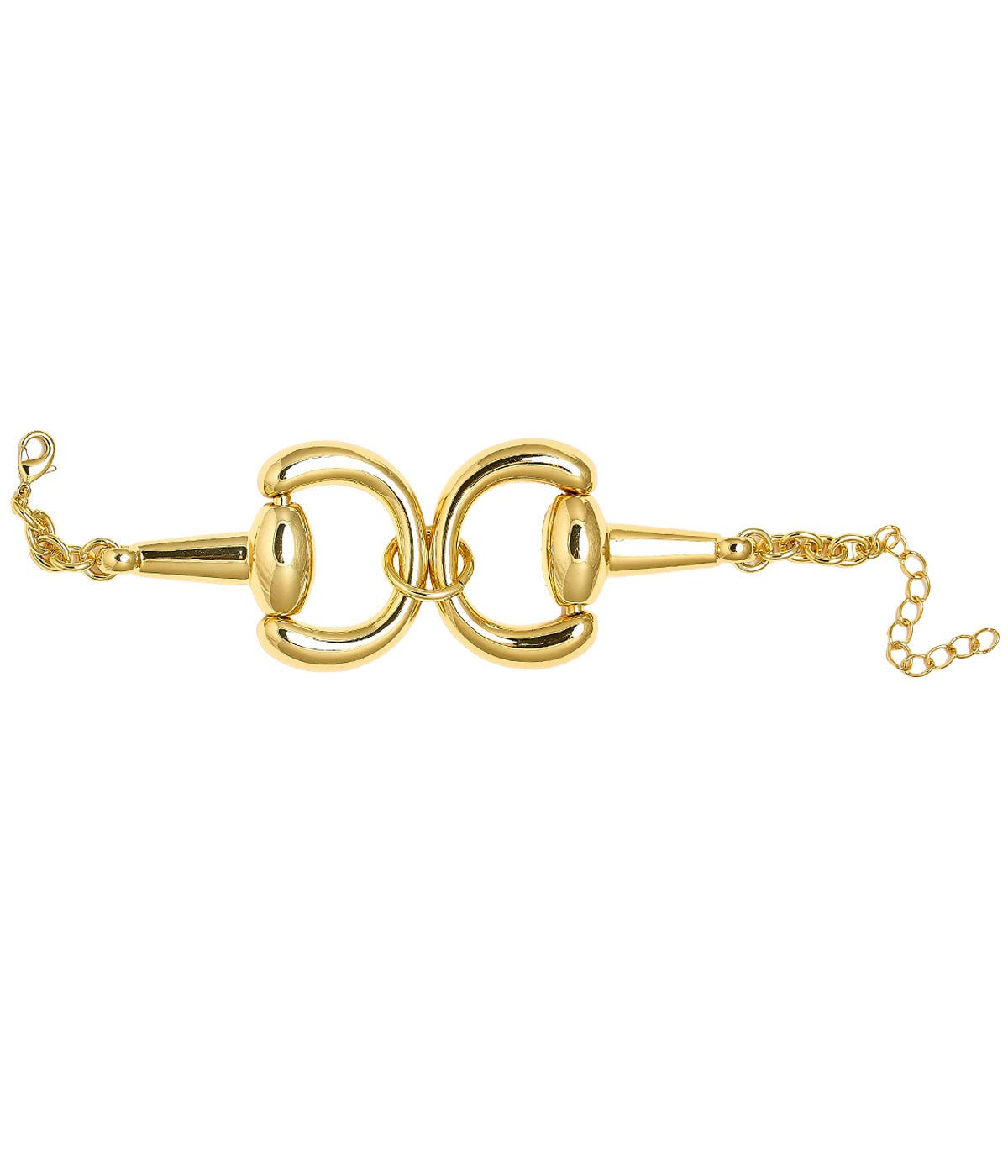 Sarah Large Snaffle Bracelet - 18k Gold Plated