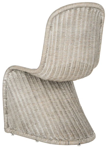 Safavieh Tana Wicker Side Chair-Antique/Grey (Set of 2)