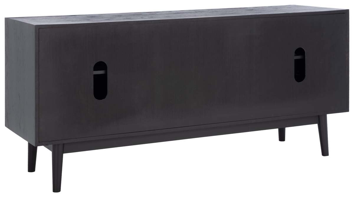 Elissa Mid-Century Large Media Stand | Safavieh Couture - SFV2115 - Black