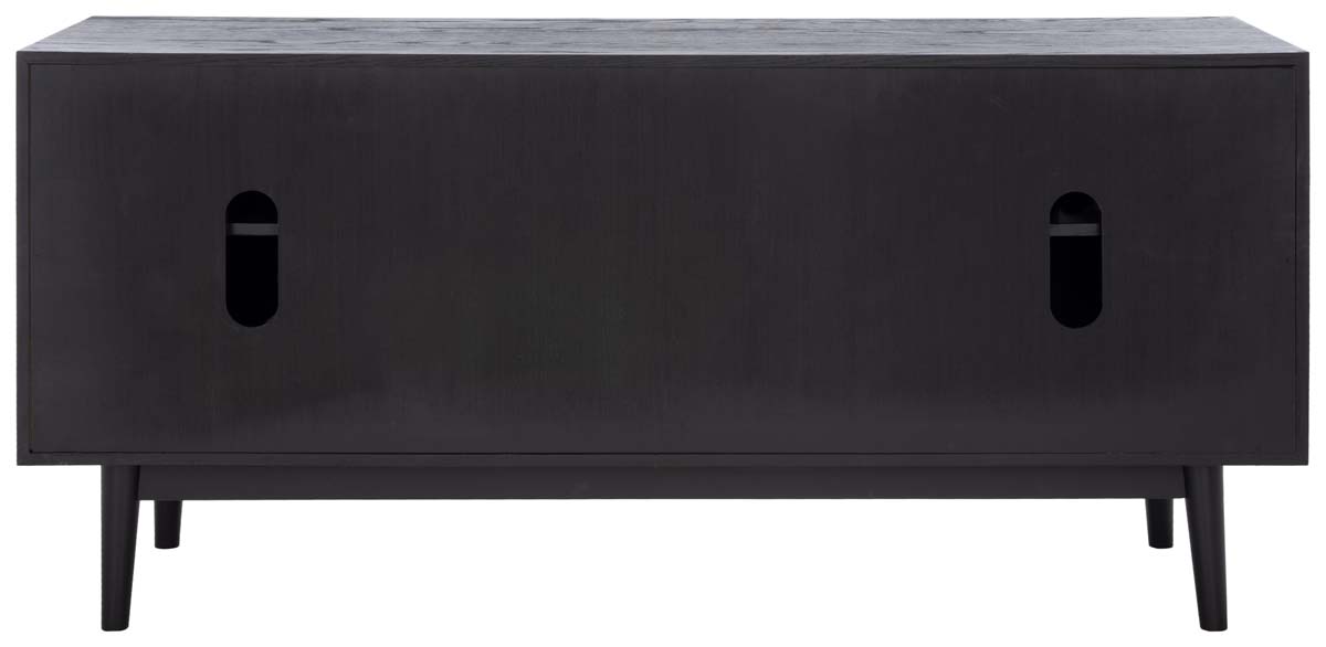 Elissa Mid-Century Large Media Stand | Safavieh Couture - SFV2115 - Black