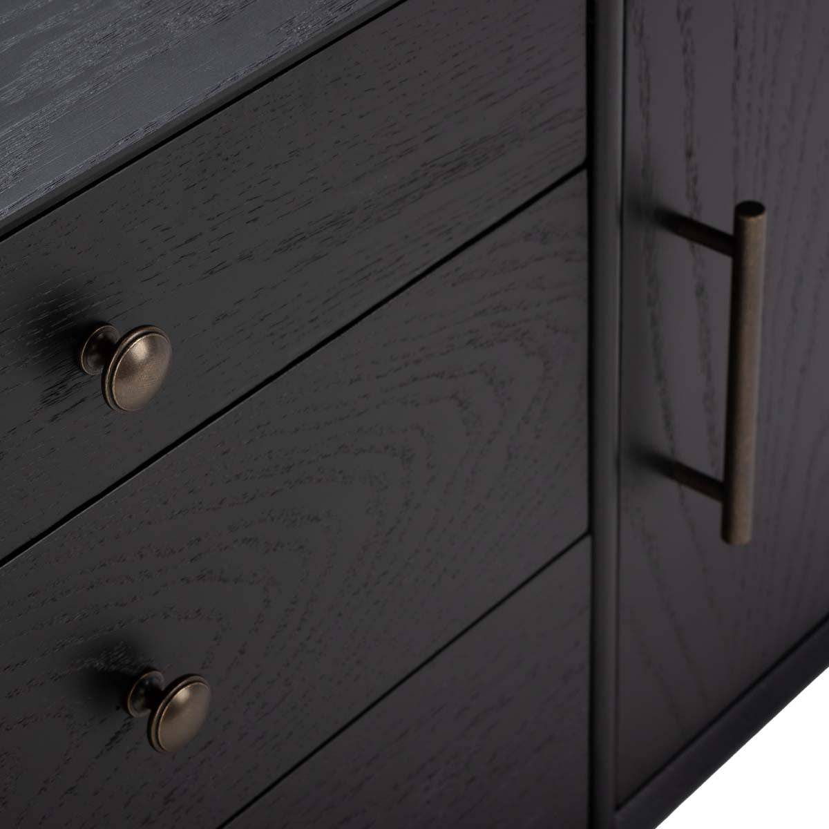 Elissa Mid-Century Large Media Stand | Safavieh Couture - SFV2115 - Black