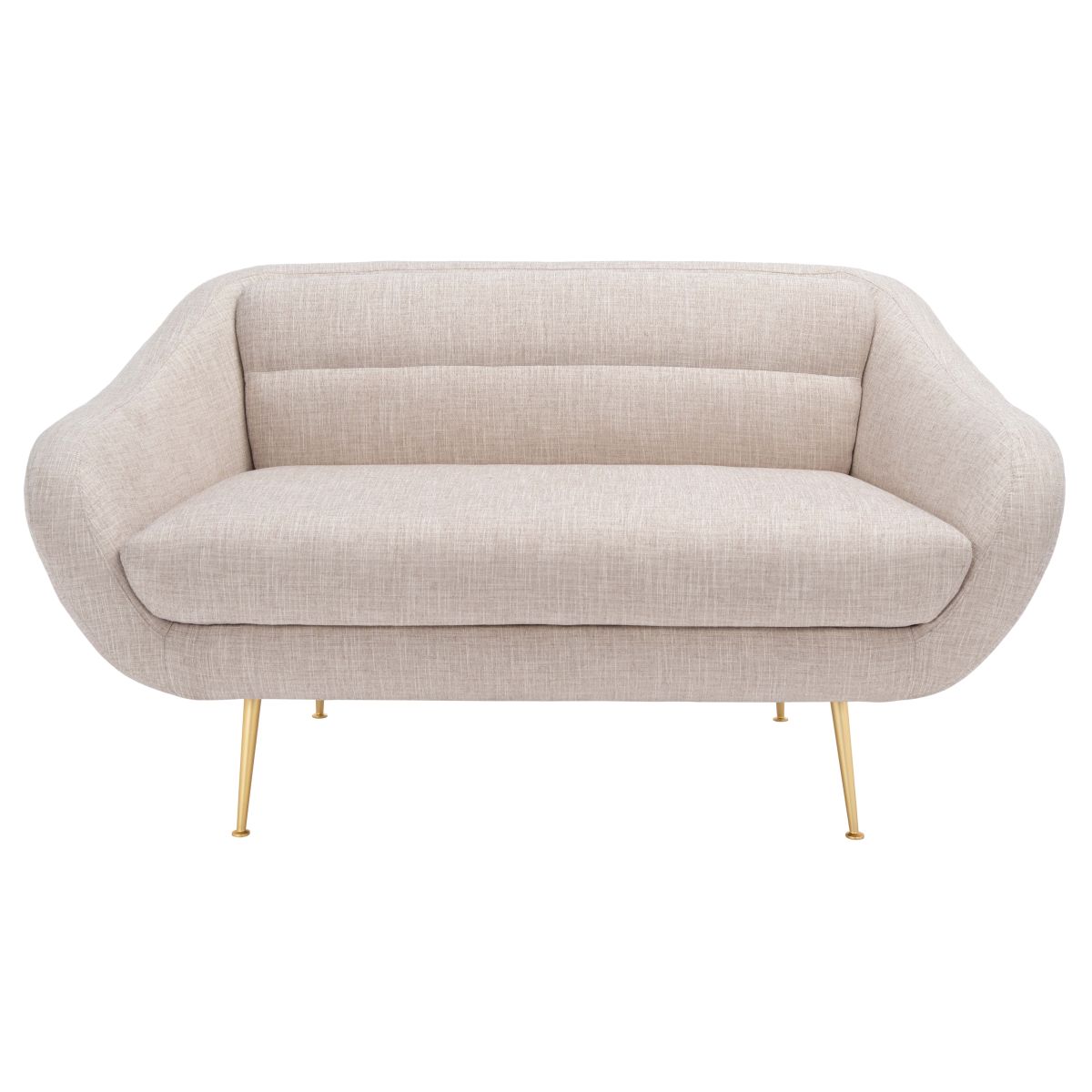Safavieh Couture Belladonna Mid Century Loveseat - Oatmeal