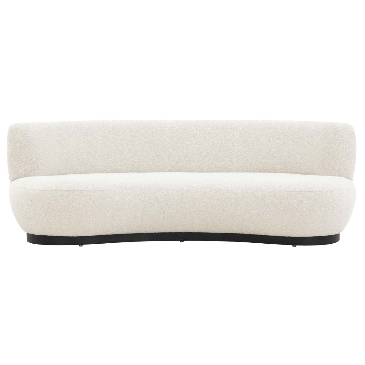 Safavieh Couture Stevie Boucle Curved Back Sofa - Ivory
