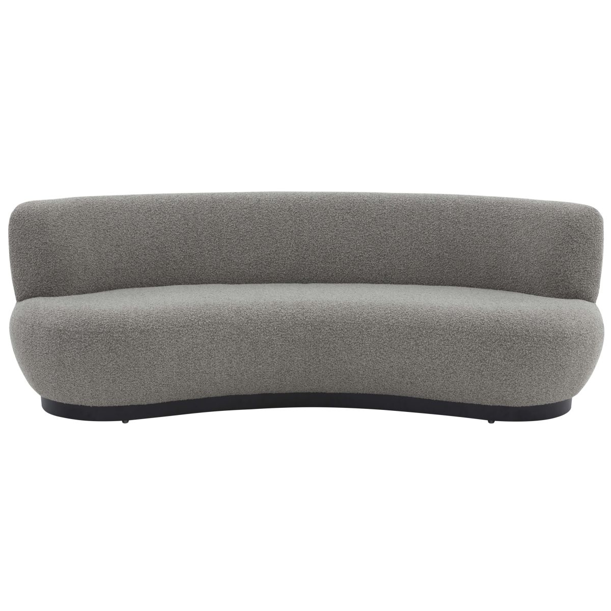 Safavieh Couture Stevie Boucle Curved Back Sofa - Light Grey / Black