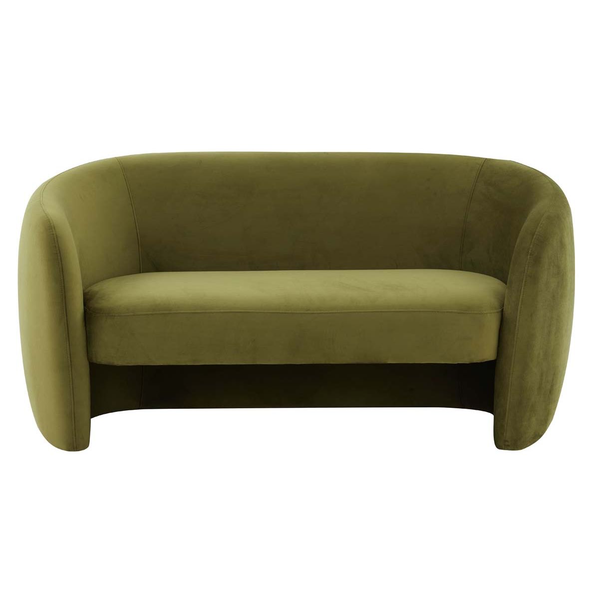 Safavieh Couture Zhao Curved Loveseat - Olive Green