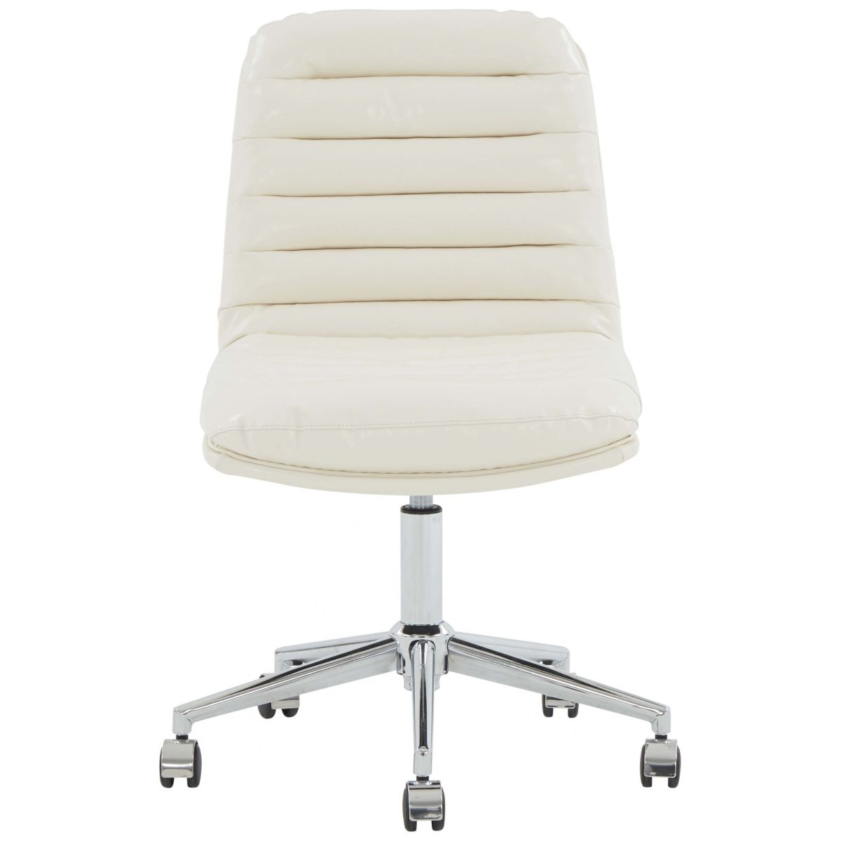 Decolin Swivel Desk Chair - White / Silver