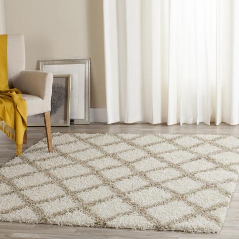 Dallas 258 Shag Rug | Safavieh - SGDS258 - Ivory / Beige