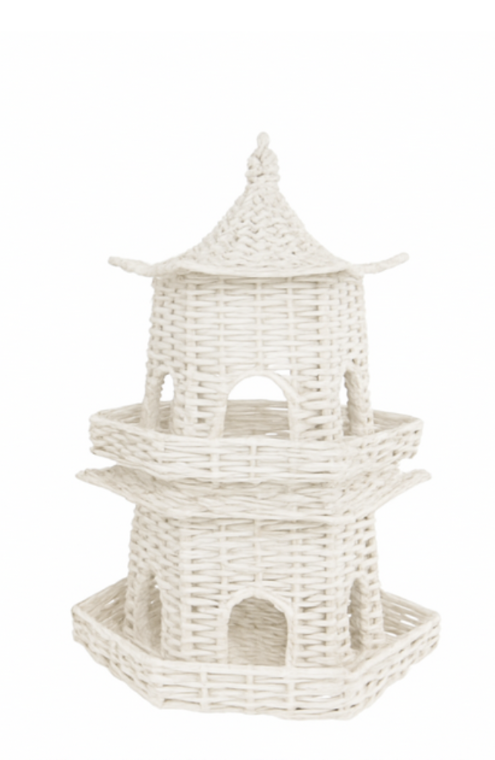 White Grand Wicker Pagoda (2 Sizes)