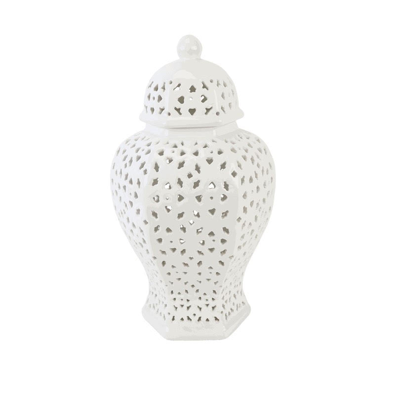 Hexagon Pierced Jar (2 Sizes)