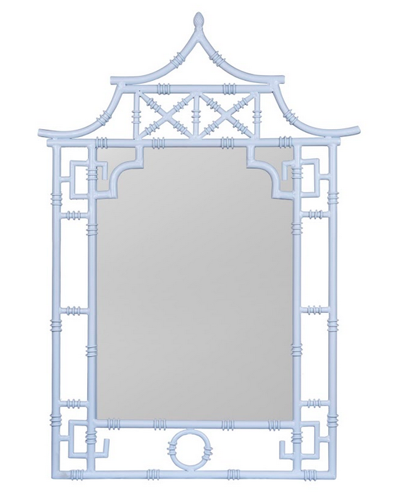 Pale Blue Pagoda Mirror