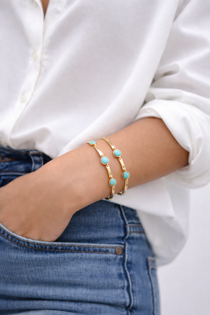 Turquoise Stone Stretch Bracelet