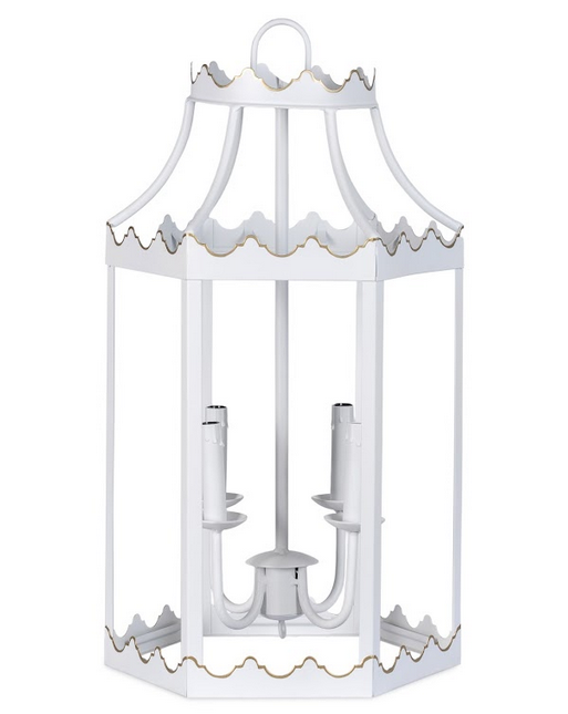 Ivory Scalloped Lantern