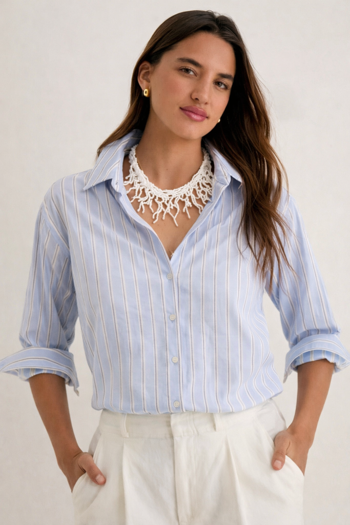 White Coral Beaded Necklace