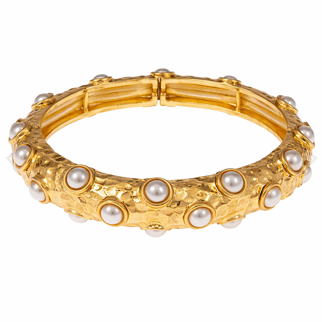 The Gold Large Pearl Cuff
