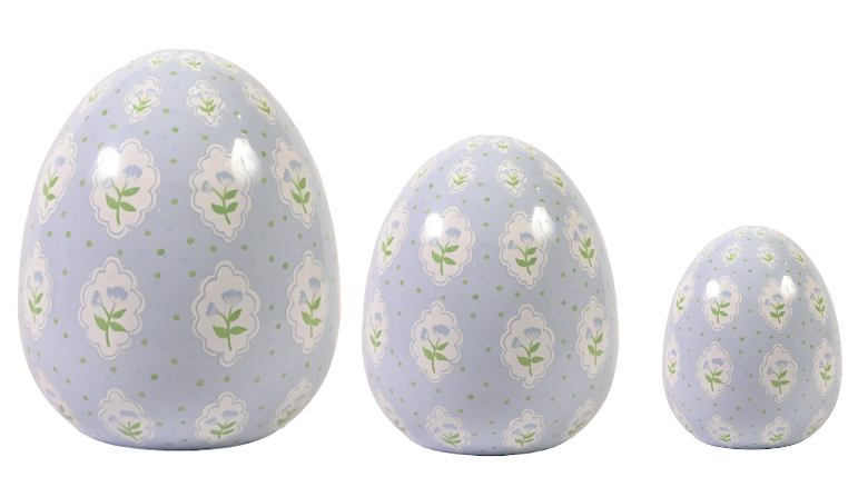 Lavender Polka Dot & Tulip Egg (3 Sizes)