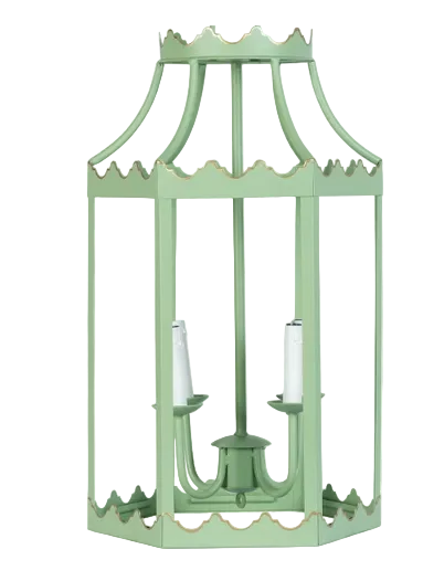 Green Scalloped Lantern