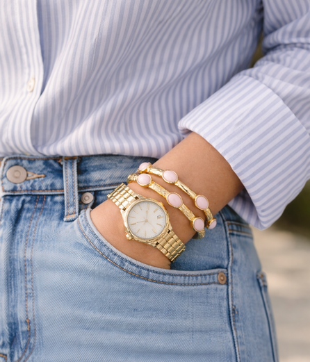 Pink Stone Stretch Bracelet