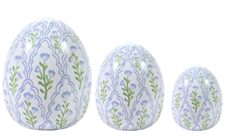 White &Lavender Tulip Trellis Egg (3 Sizes)