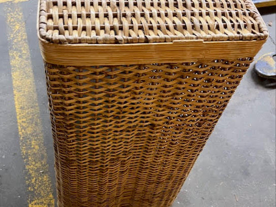 Scalloped Wicker Console: Final Sale