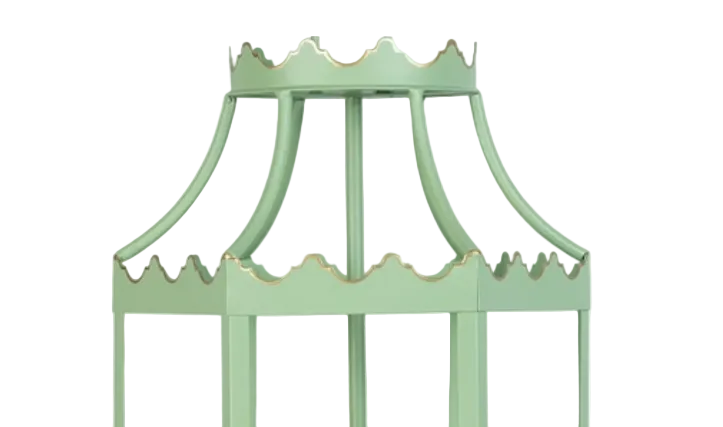 Green Scalloped Lantern