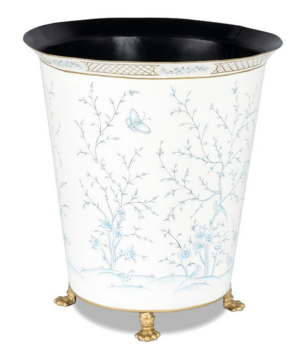 Ivory & Blue Chinoiserie Footed Floor Planter