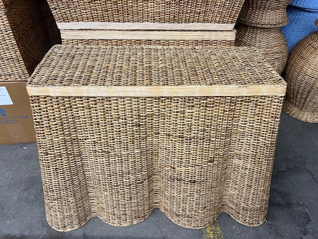 Scalloped Wicker Console: Final Sale