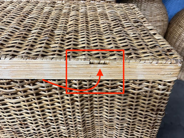 Scalloped Wicker Console: Final Sale