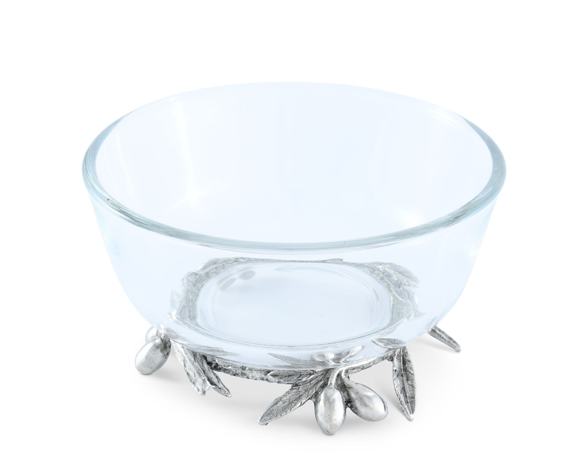 Olive Grove Glass & Pewter Bowl