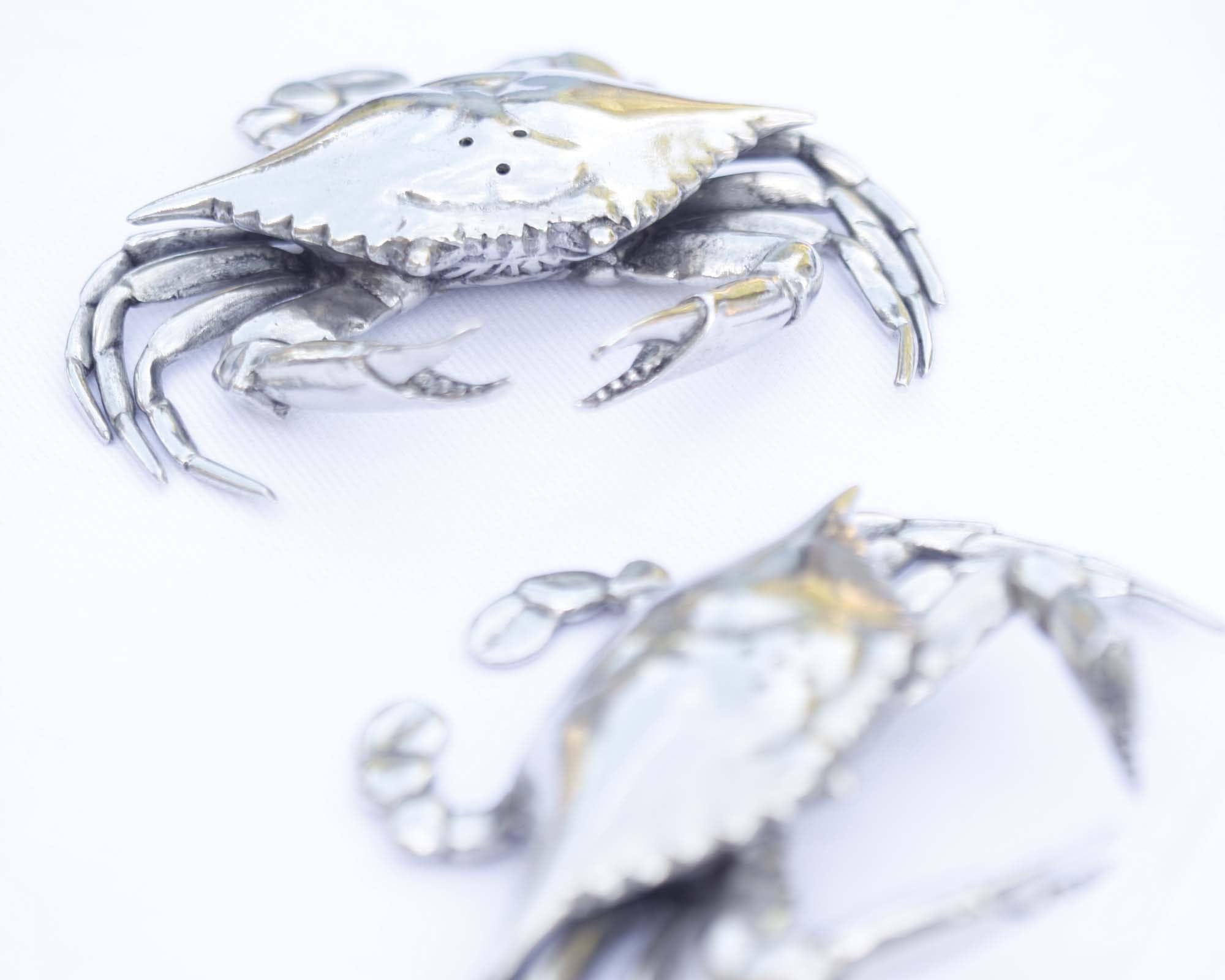 Pewter Blue Crabs Salt & Pepper Set