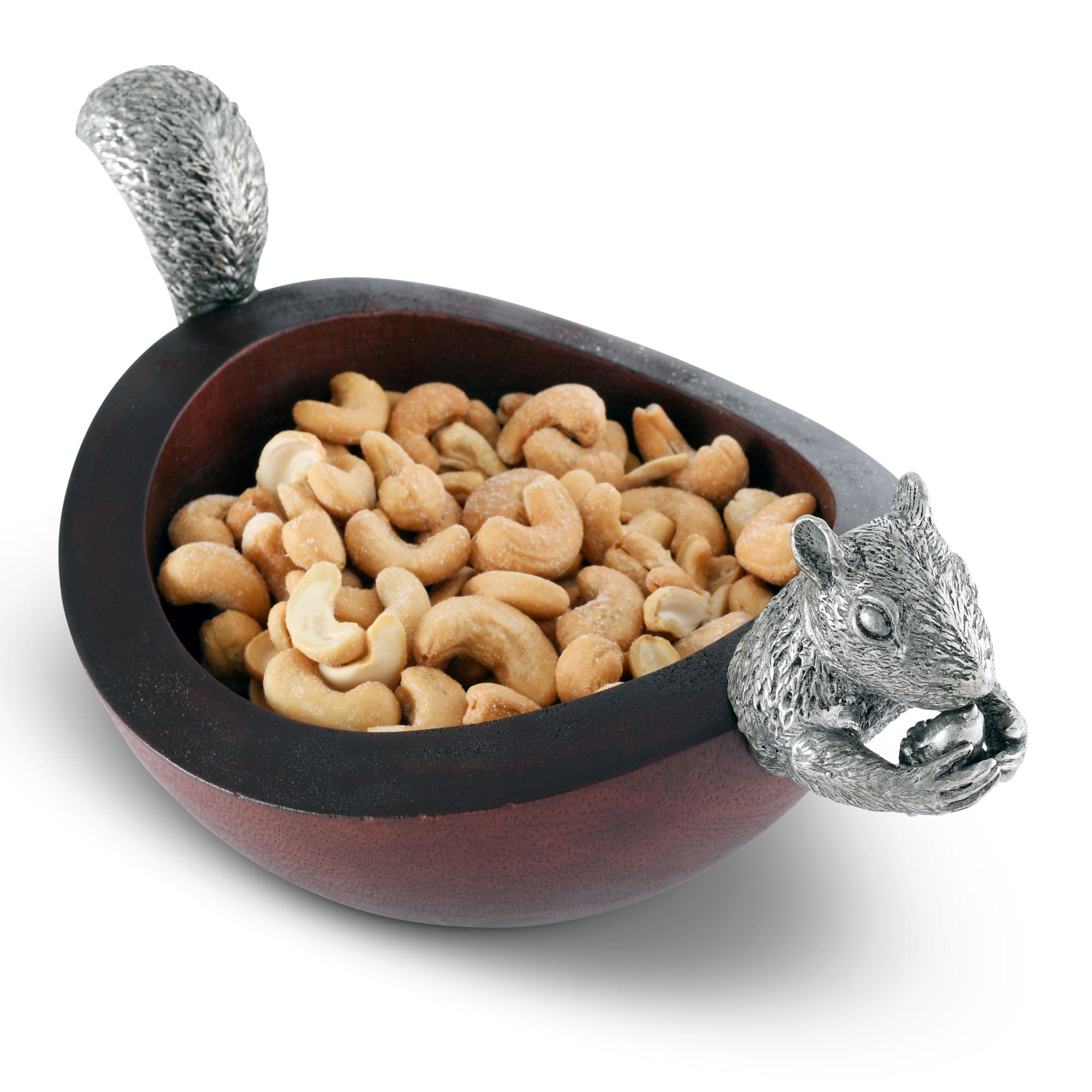 Squirrel Head and Tail Nut Bowl - Sm