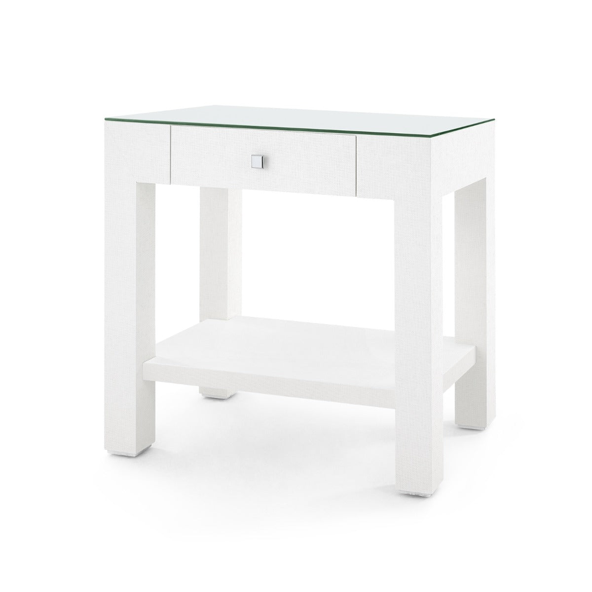 Valentina Grasscloth 1-Drawer Side Table Base | Villa & House  - VAL-110-59-B