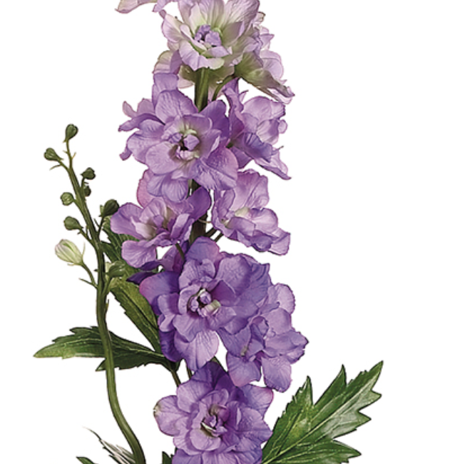 Box of 12 Lifelike Lilac Delphinium Stems