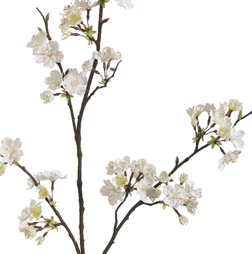 36" White/blush Cherry Blossom Branches (Box of 12)