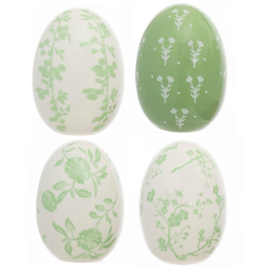 SURPRISE BUNDLE: SET OF 4 BLUE & WHITE PORCELAIN EGGS