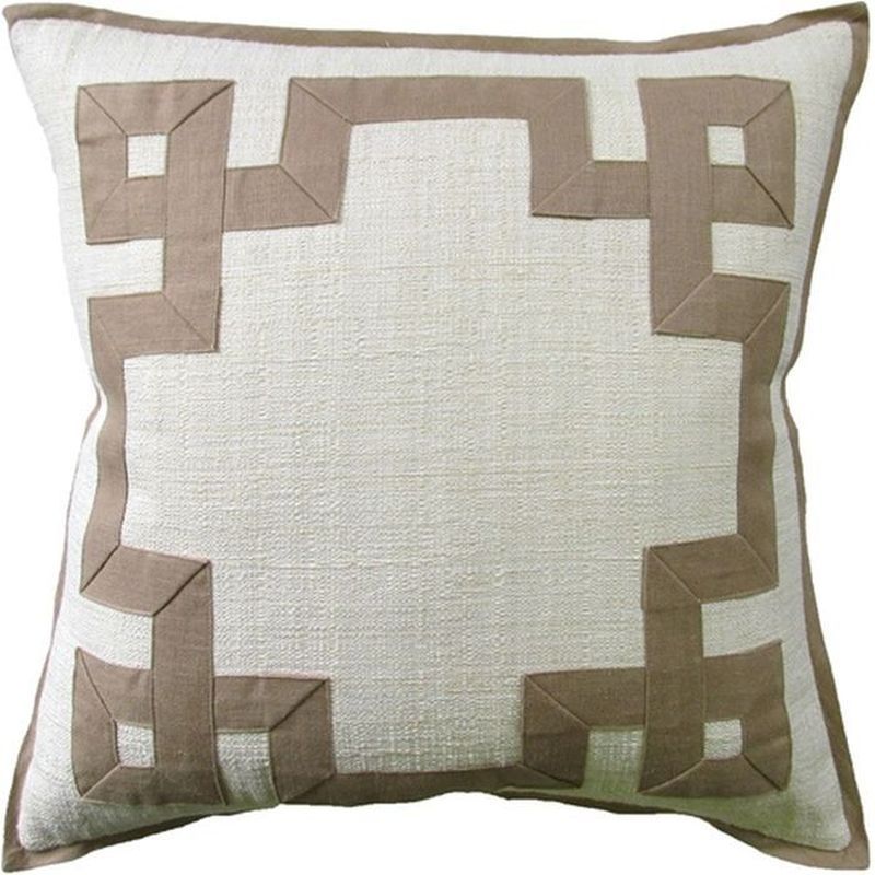 Vita Fretwork Taupe Pillow
