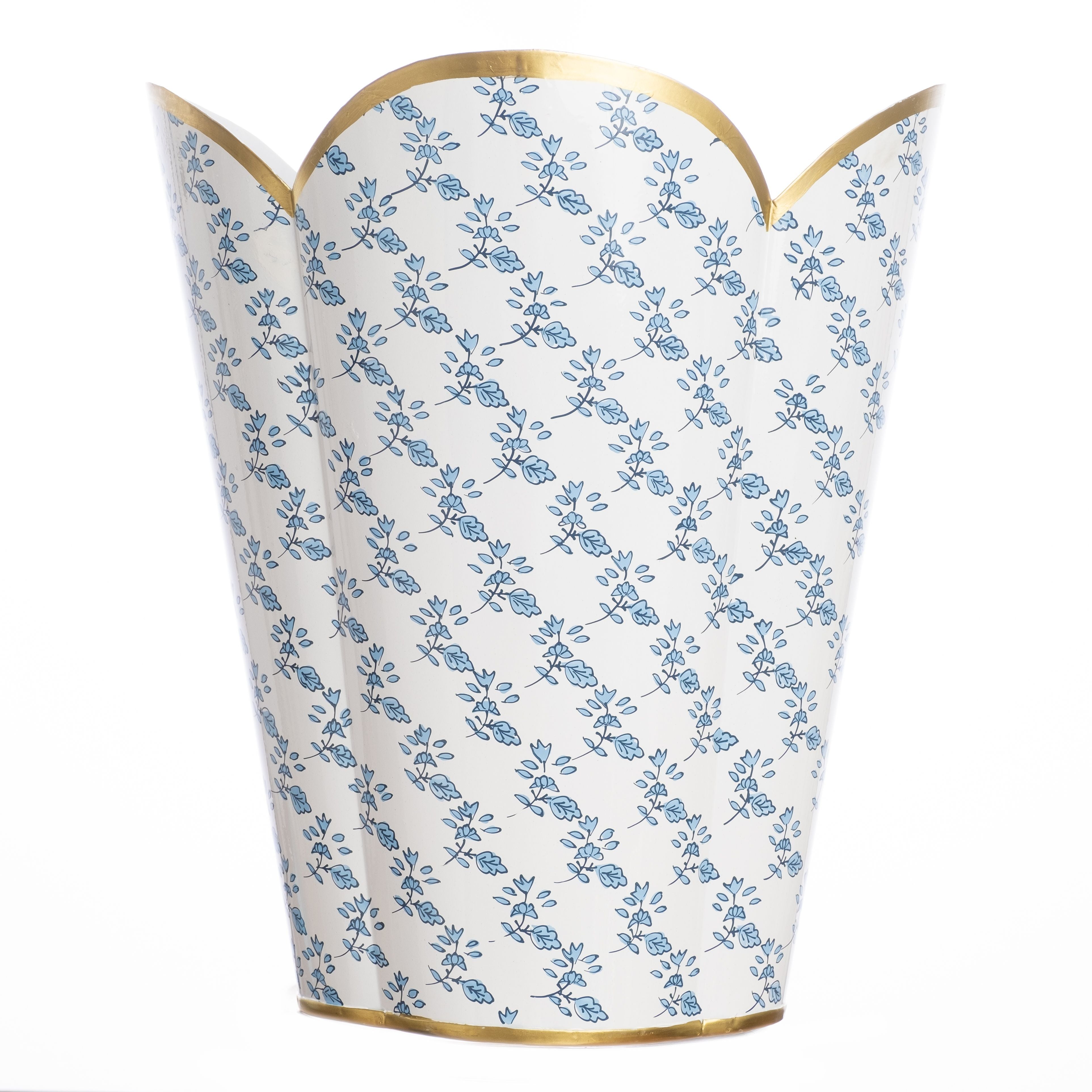 Blue Blossom Wastepaper Basket & Tissue (3 Options)