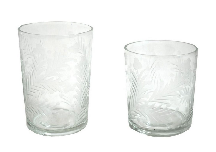 Etched Swag and Garland High Ball Glassware