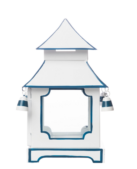White & Navy Pagoda Lantern