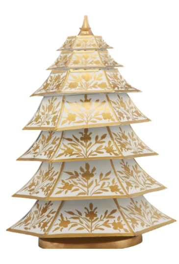 Ivory AND GOLD FLORAL CHINOISERIE TREE
