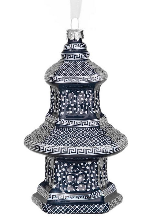 Navy Pagoda Ornament