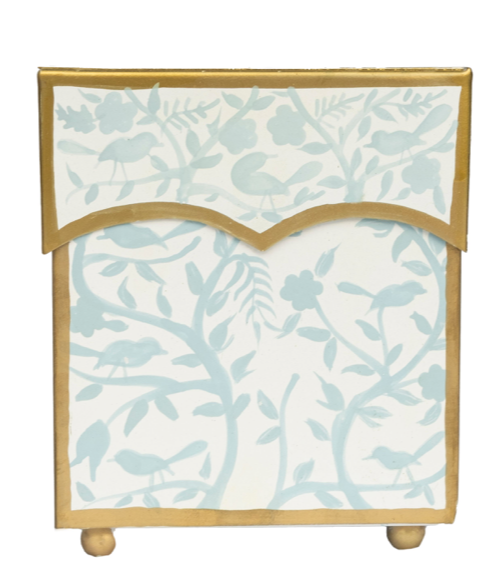 Ivory & Blue Chinoiserie Tissue Holder: Final Sale