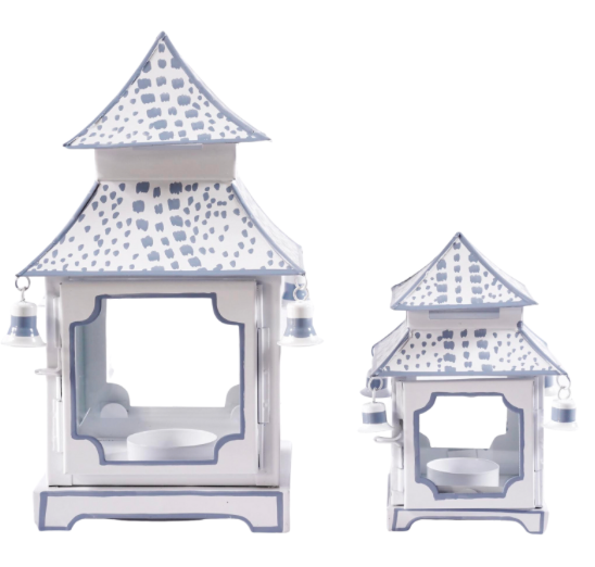 Dot French Blue Pagoda Lantern (4 Sizes)