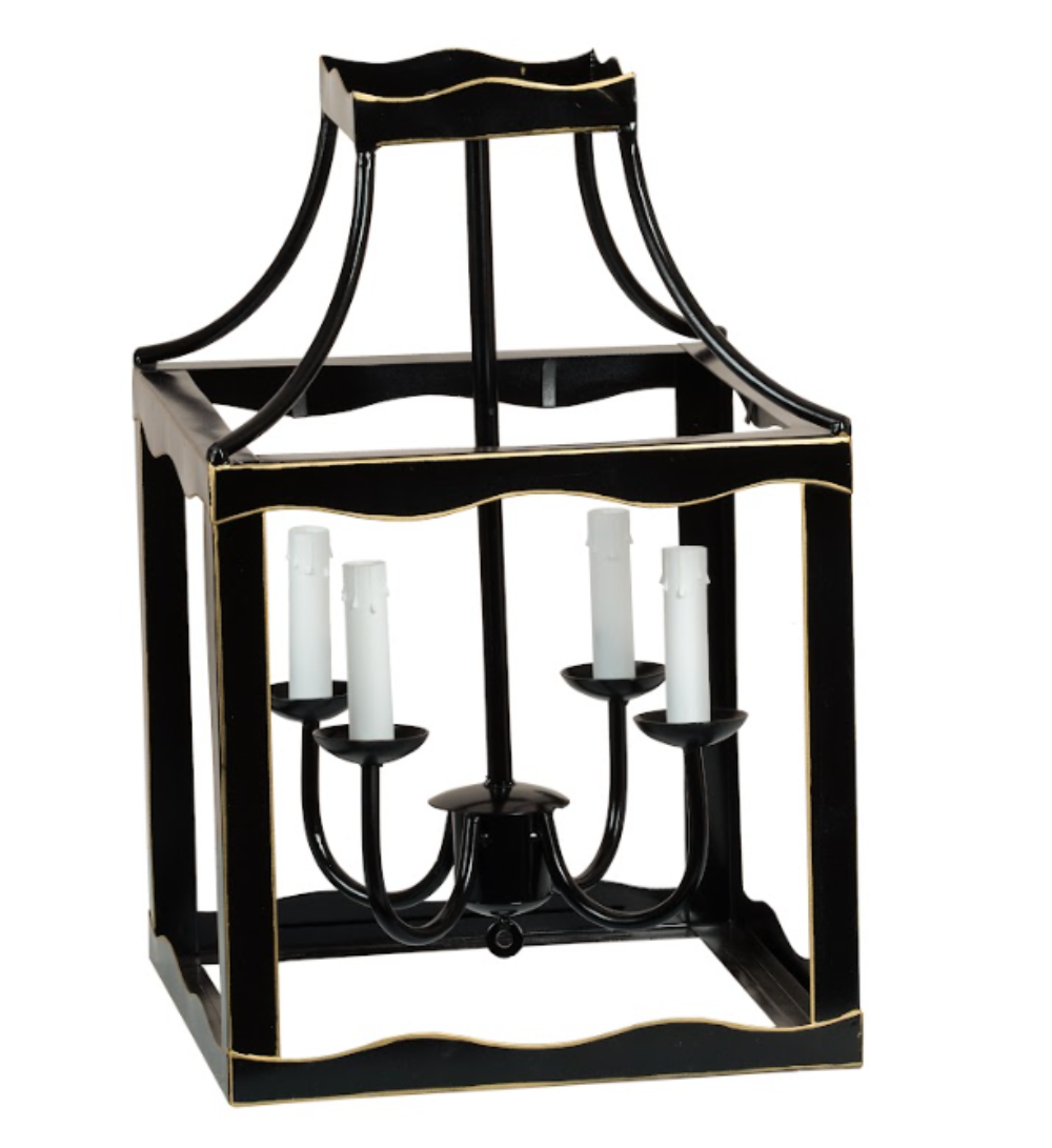 Mid Size Black & Gold Lantern