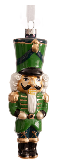 Green & Gold Nutcracker Ornament